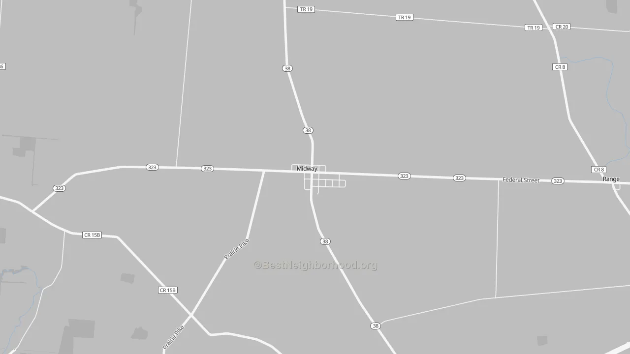 Transit Grade map of Midway, OH