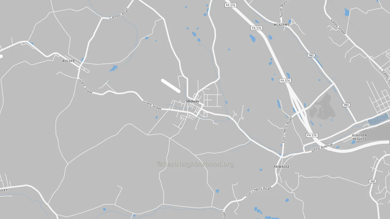 Transit Grade map of Midway, PA