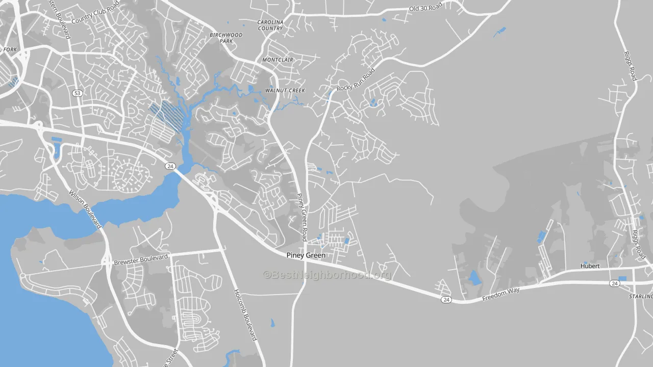 Transit Grade map of Midway Park, NC