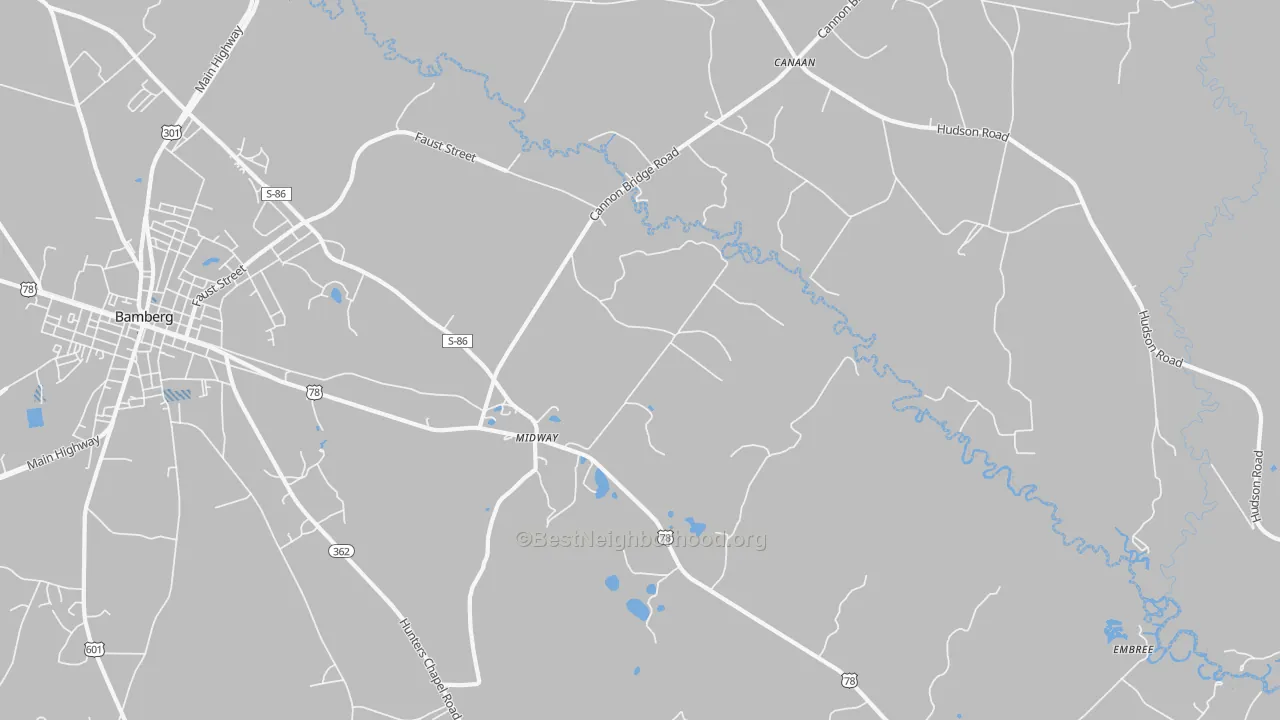 Transit Grade map of Midway, SC