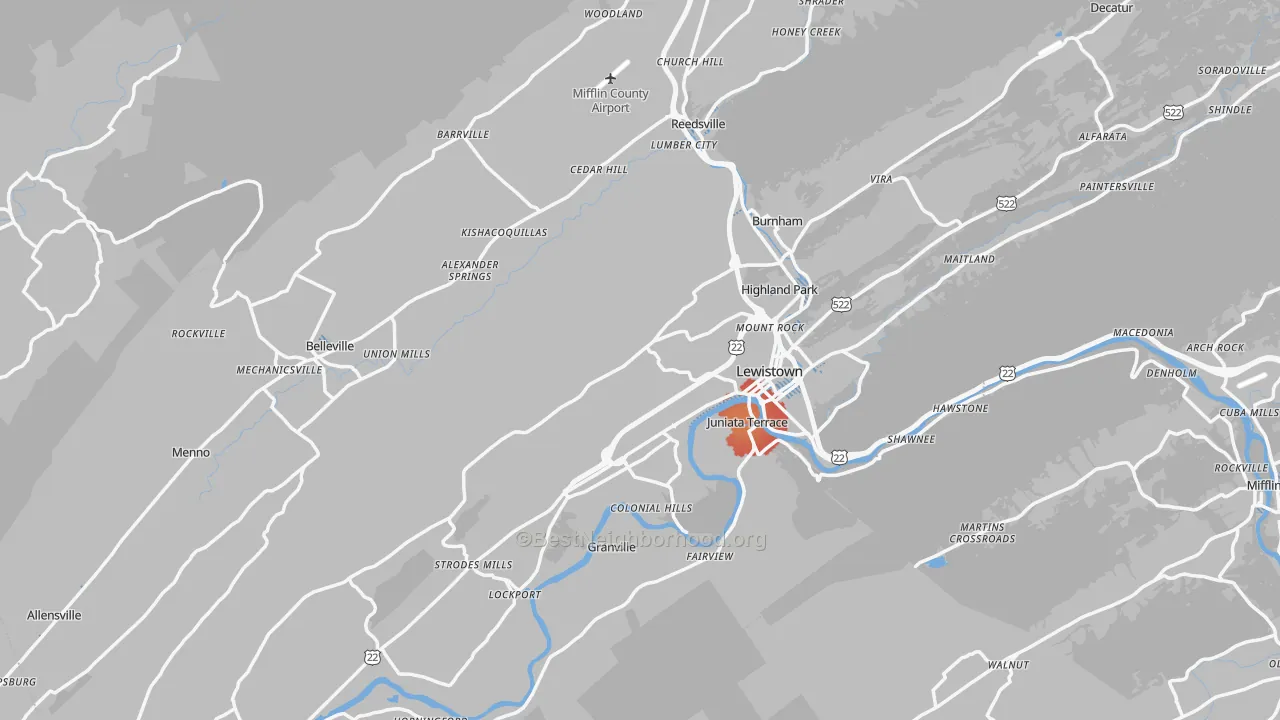 Transit Grade map of Mifflin County, PA