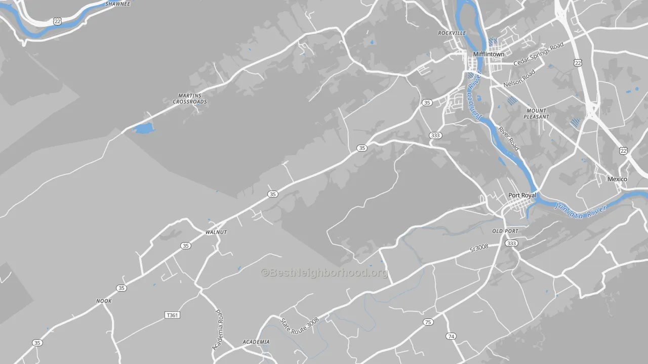 Transit Grade map of Mifflin, PA