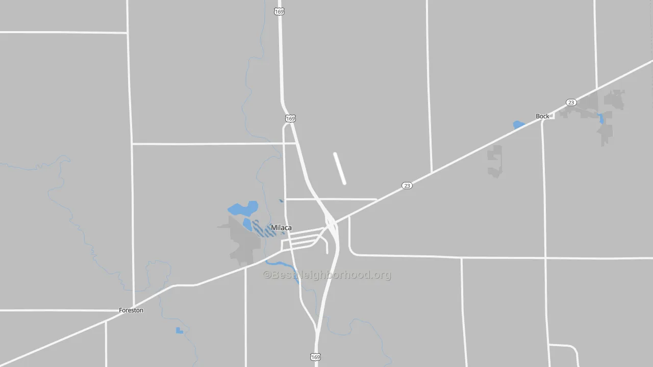 Transit Grade map of Milaca, MN
