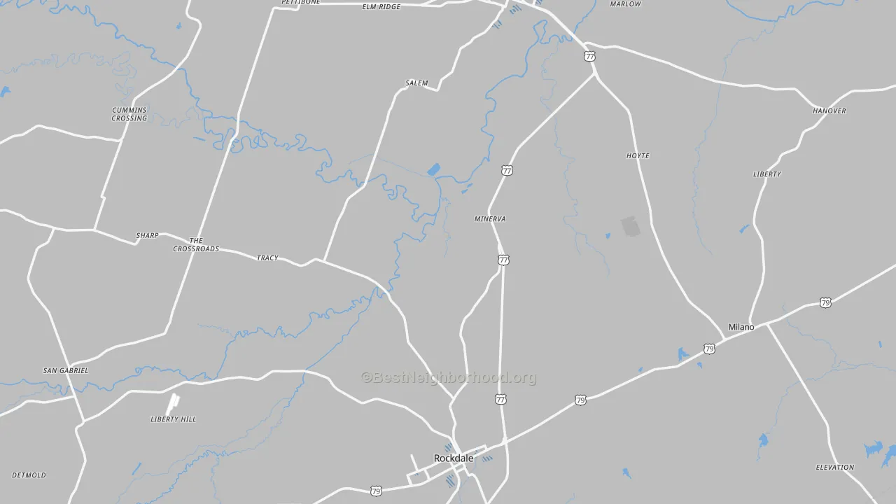 Transit Grade map of Milam County, TX