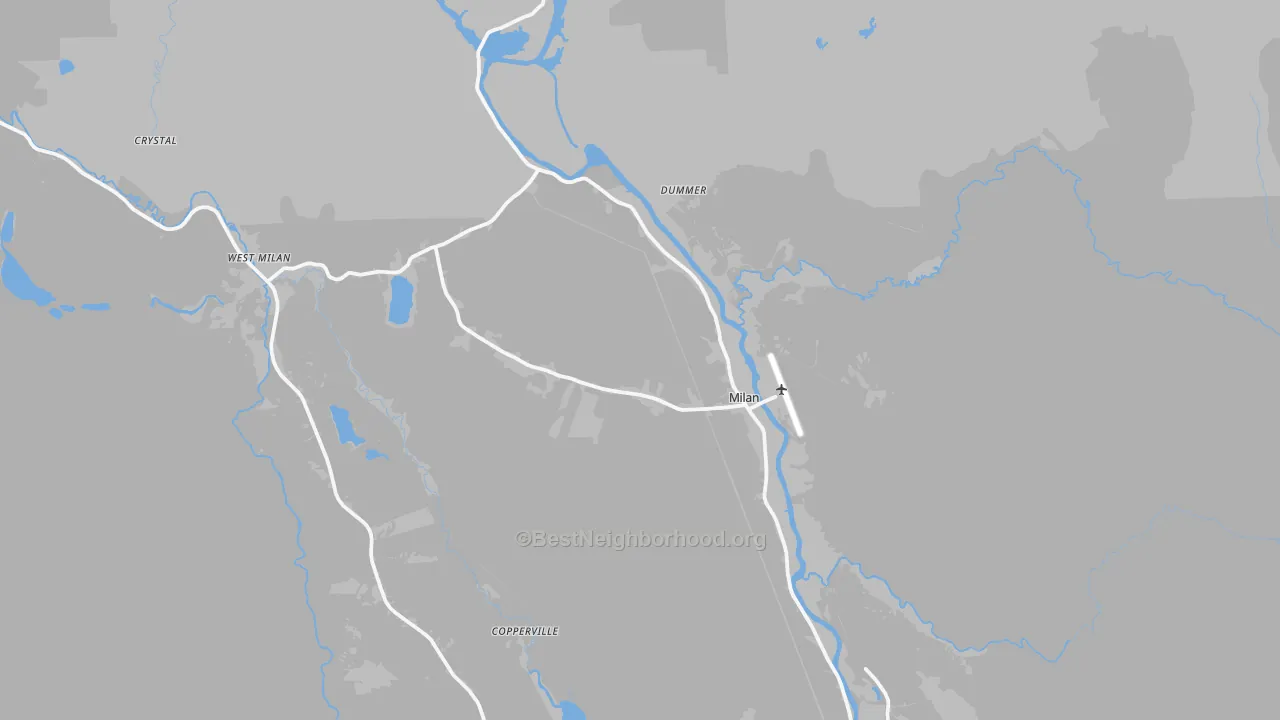 Transit Grade map of Milan, NH