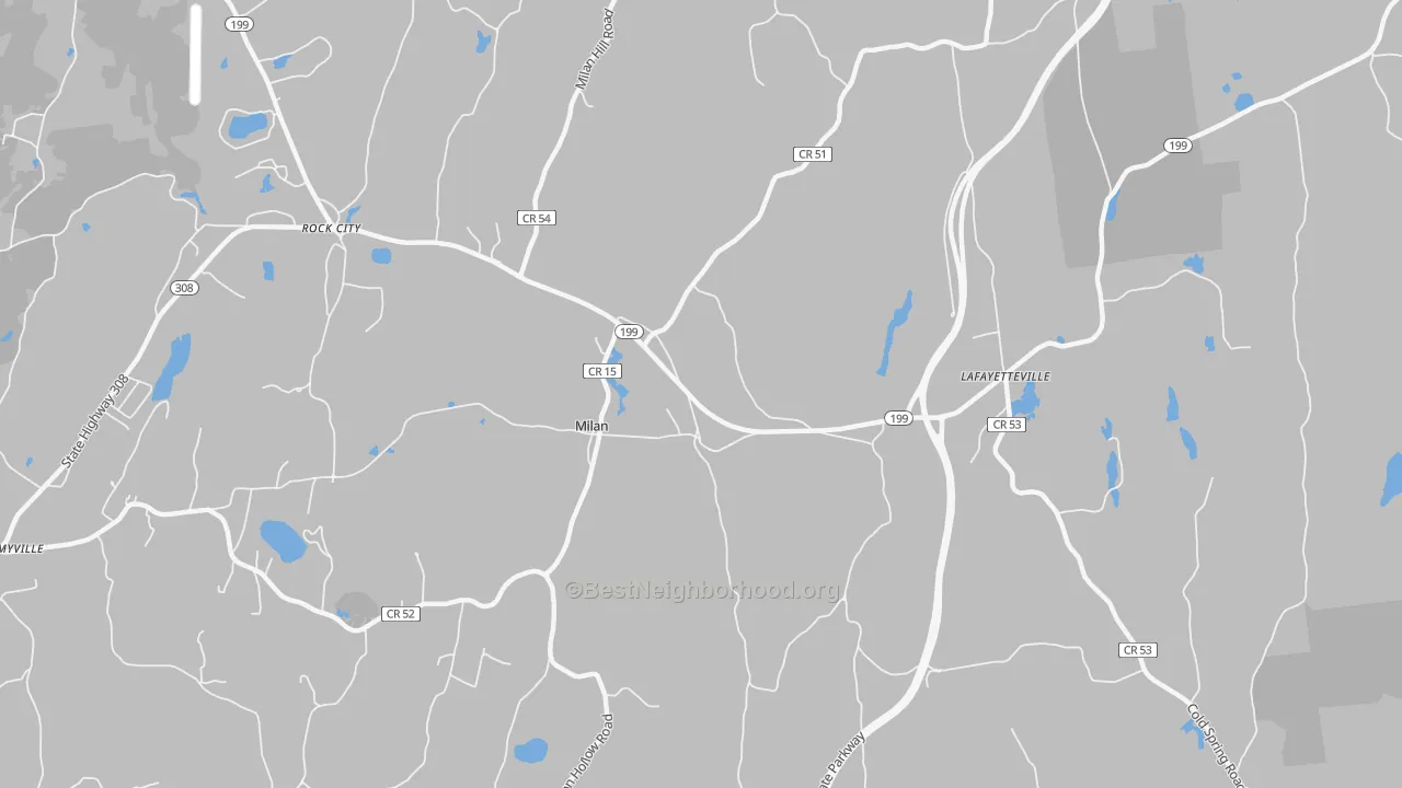 Transit Grade map of Milan, NY