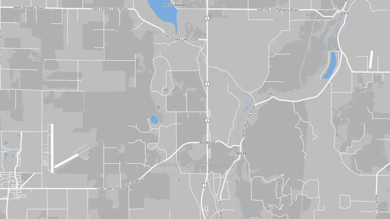 Transit Grade map of Milan, WA