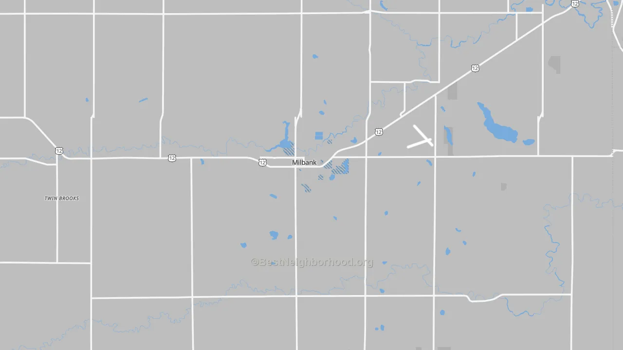 Transit Grade map of Milbank, SD