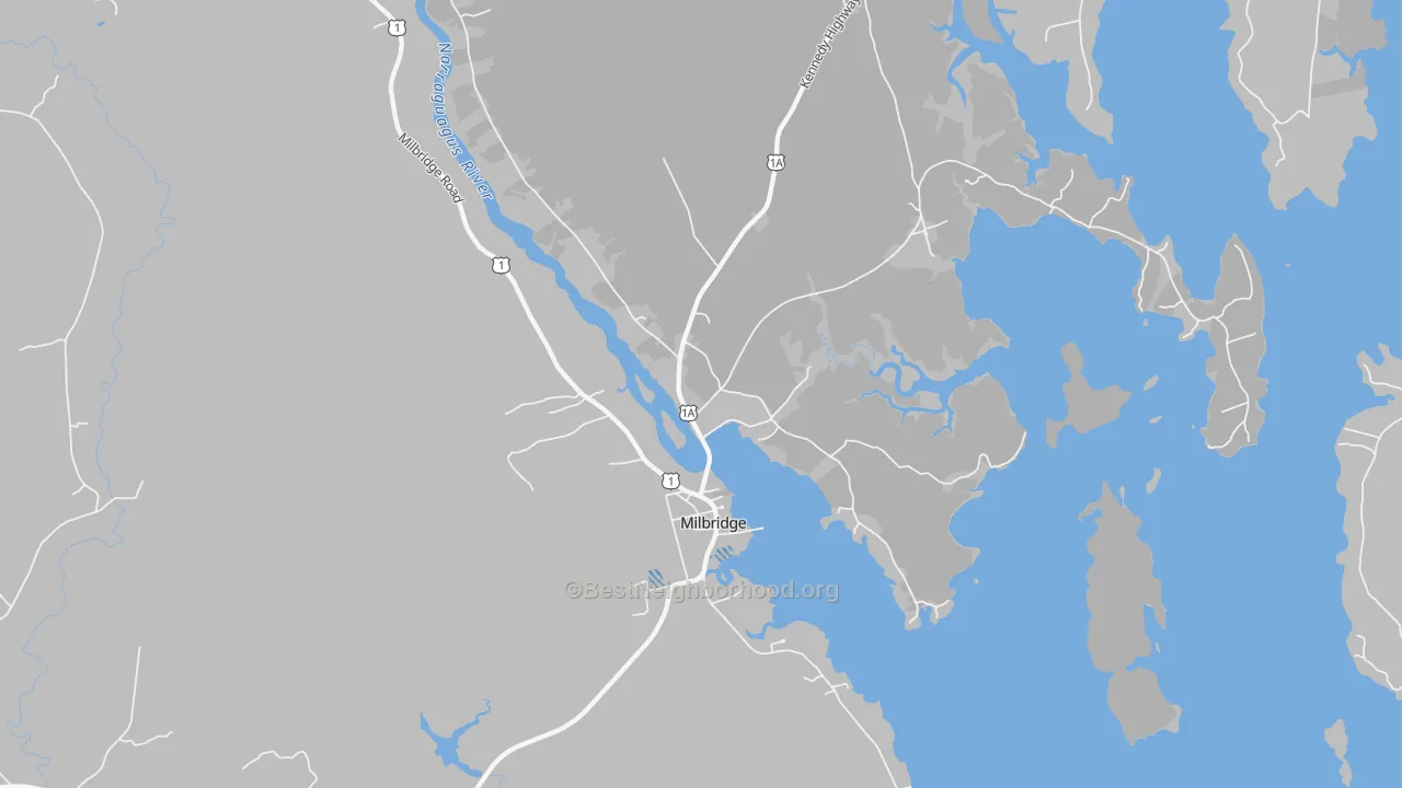Transit Grade map of Milbridge, ME