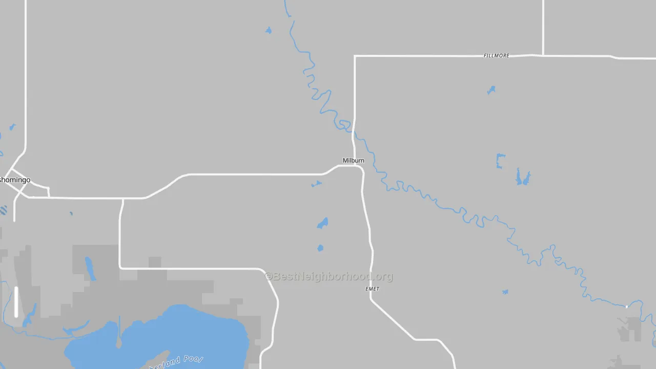 Transit Grade map of Milburn, OK
