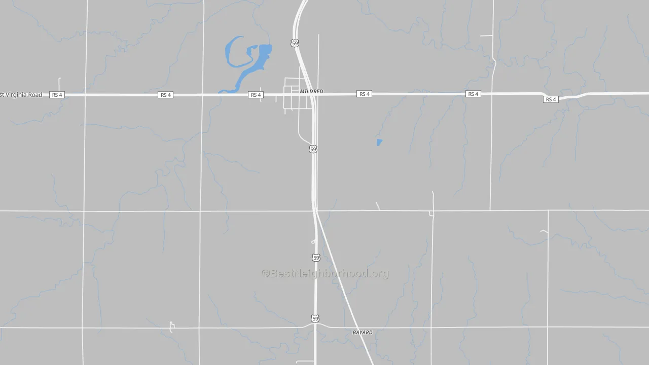 Transit Grade map of Mildred, KS