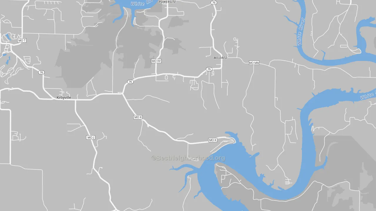 Transit Grade map of Mildred, MO