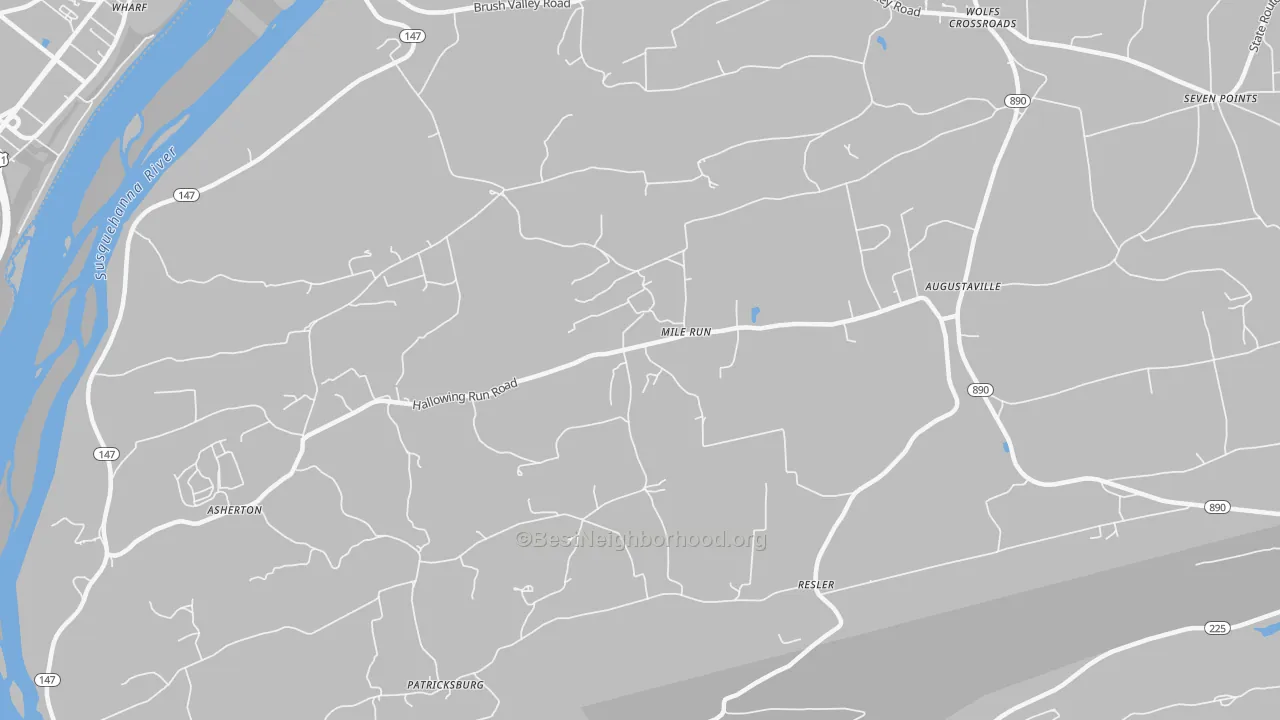 Transit Grade map of Mile Run, PA