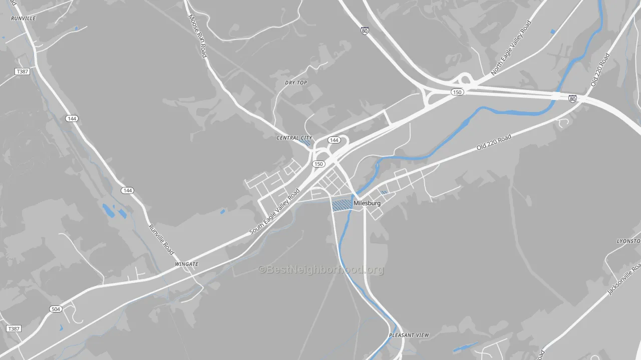 Transit Grade map of Milesburg, PA