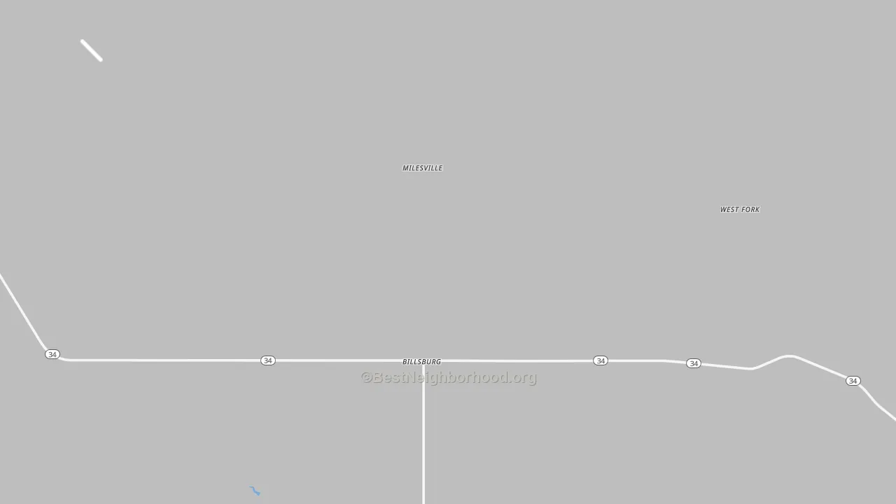 Transit Grade map of Milesville, SD