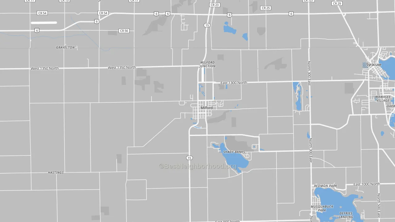Transit Grade map of Milford, IN