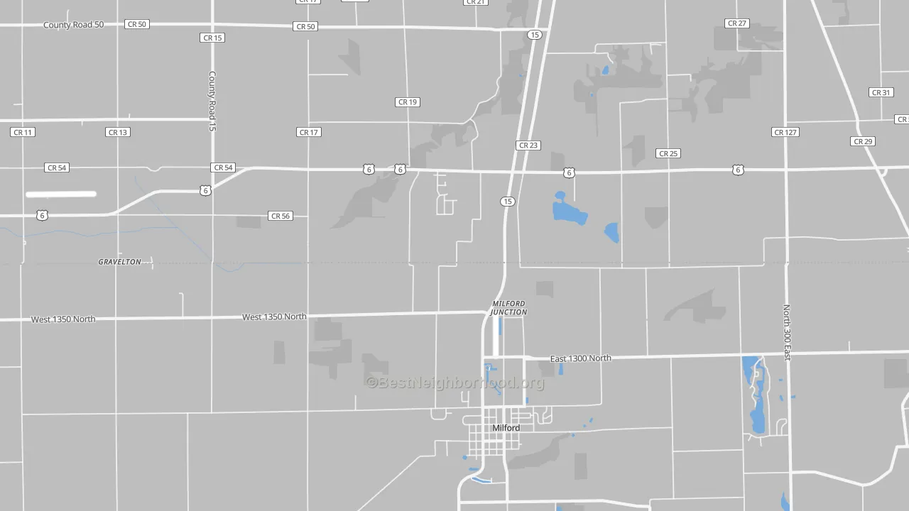 Transit Grade map of Milford Junction, IN