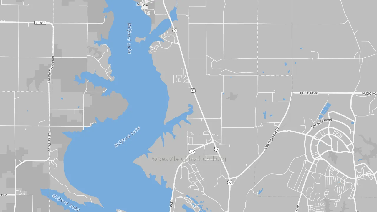 Transit Grade map of Milford, KS