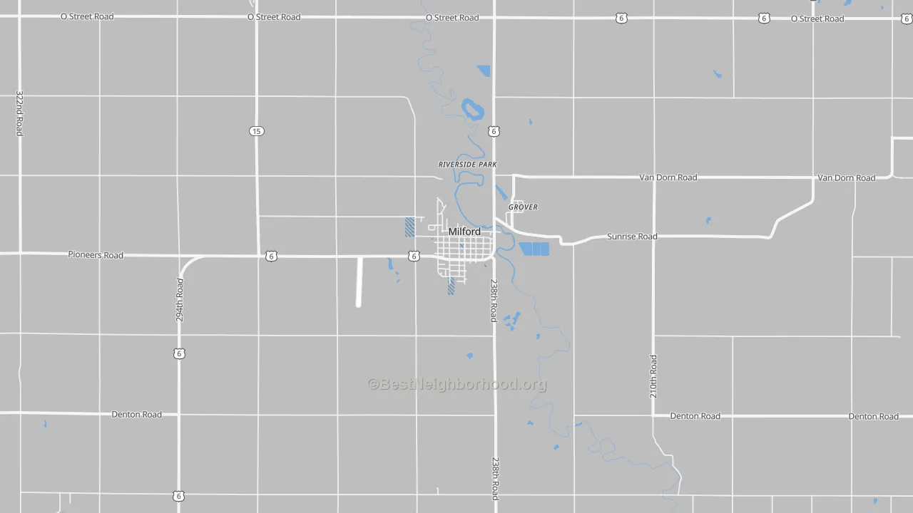 Transit Grade map of Milford, NE