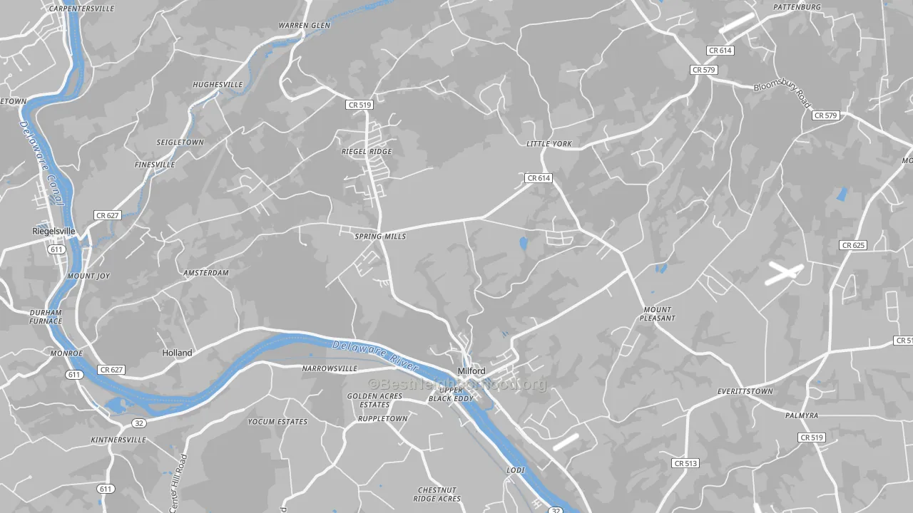 Transit Grade map of Milford, NJ
