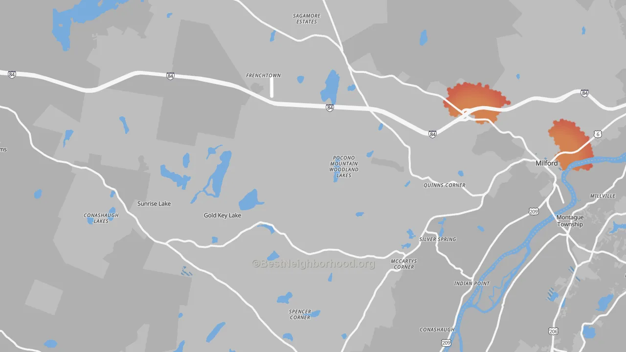 Transit Grade map of Milford, PA
