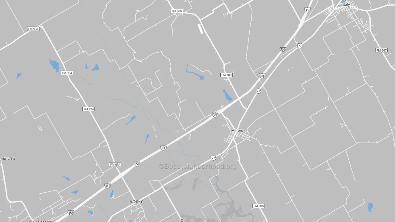 Transit Grade map of Milford, TX