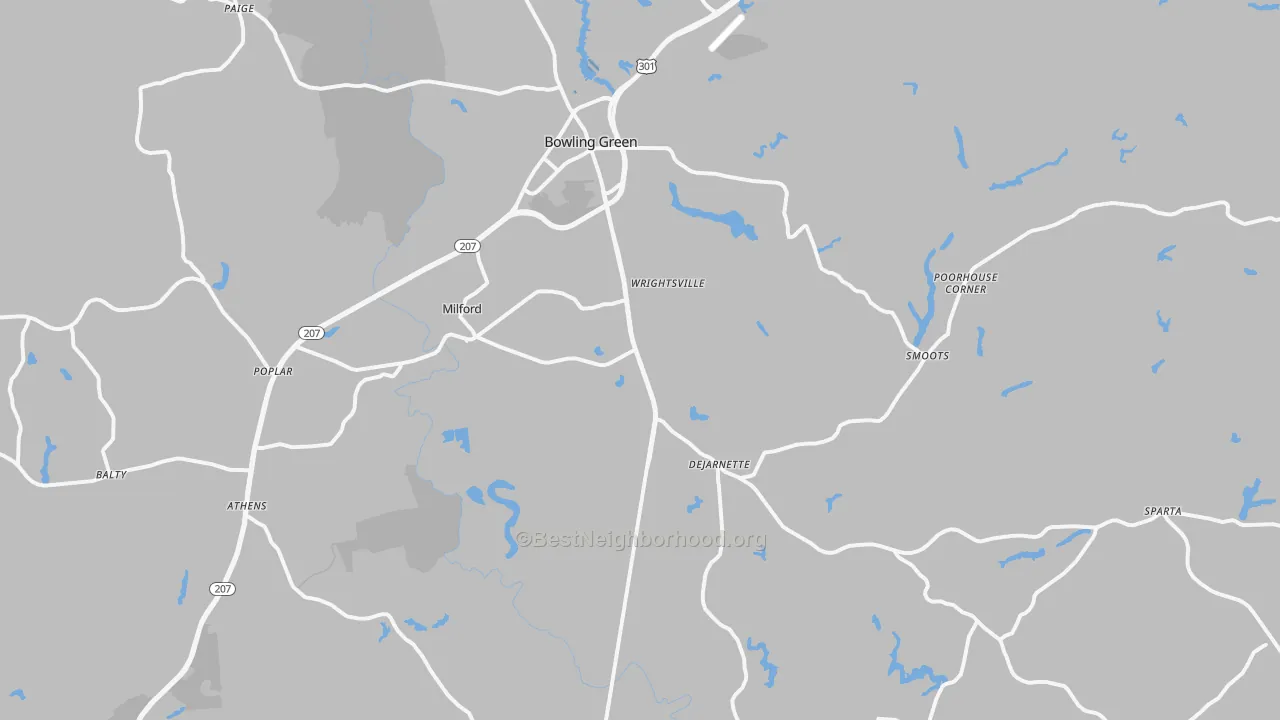 Transit Grade map of Milford, VA