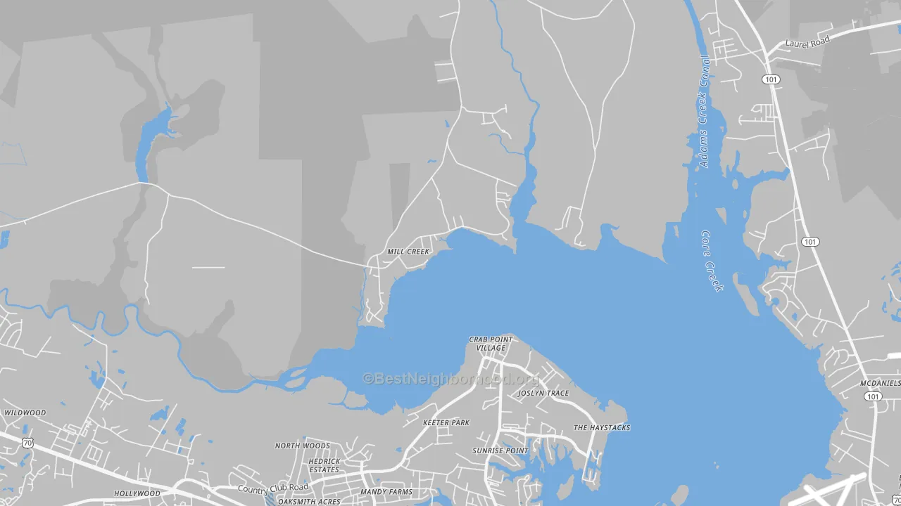 Transit Grade map of Mill Creek, NC