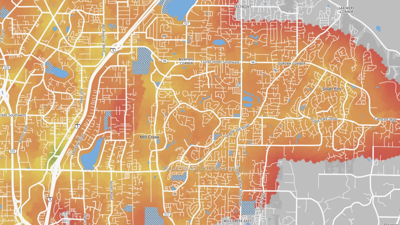 Transit Grade map of Mill Creek, WA
