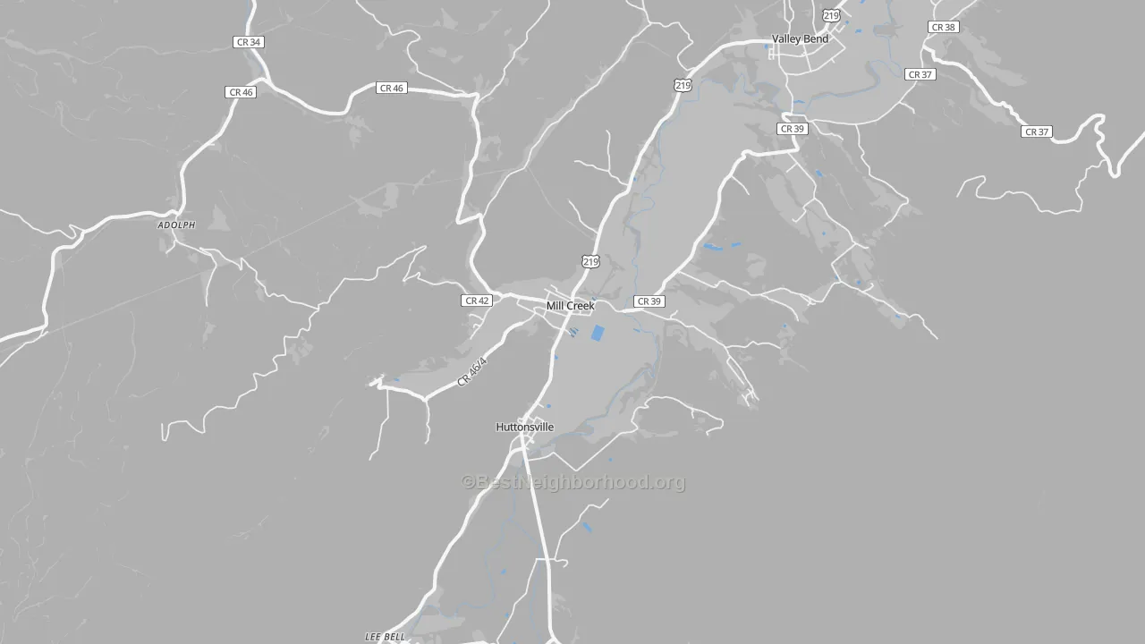 Transit Grade map of Mill Creek, WV