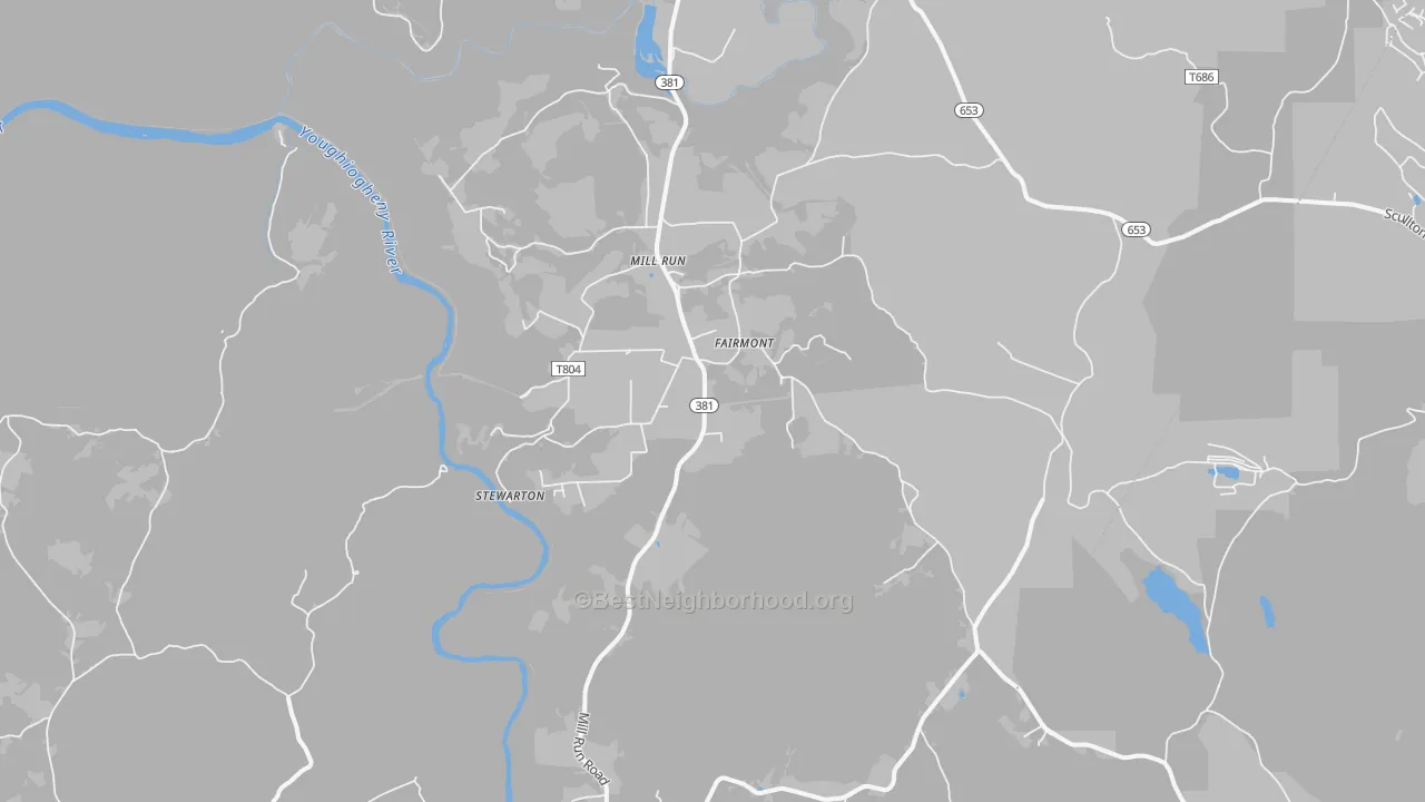 Transit Grade map of Mill Run, PA