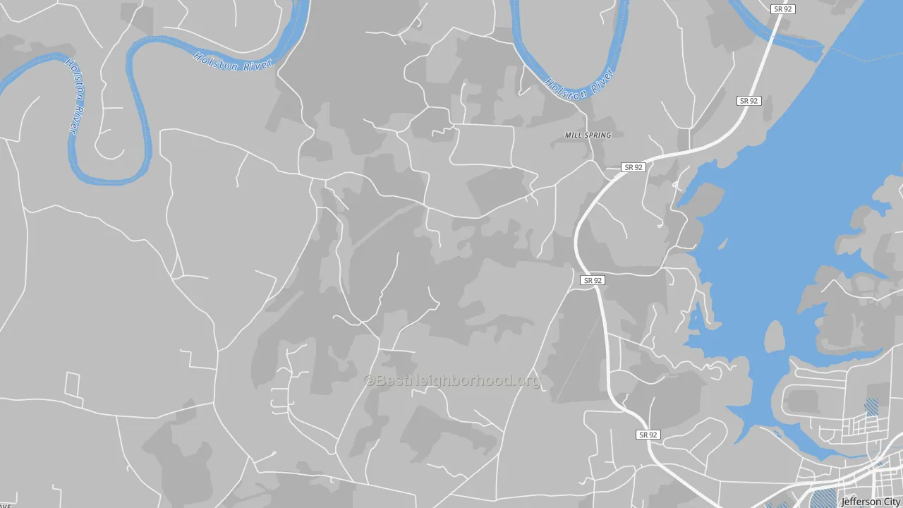 Transit Grade map of Mill Spring, TN