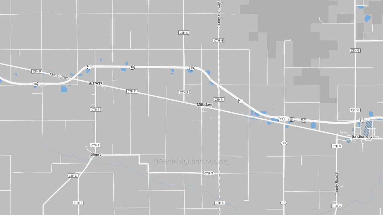 Transit Grade map of Milladore, WI