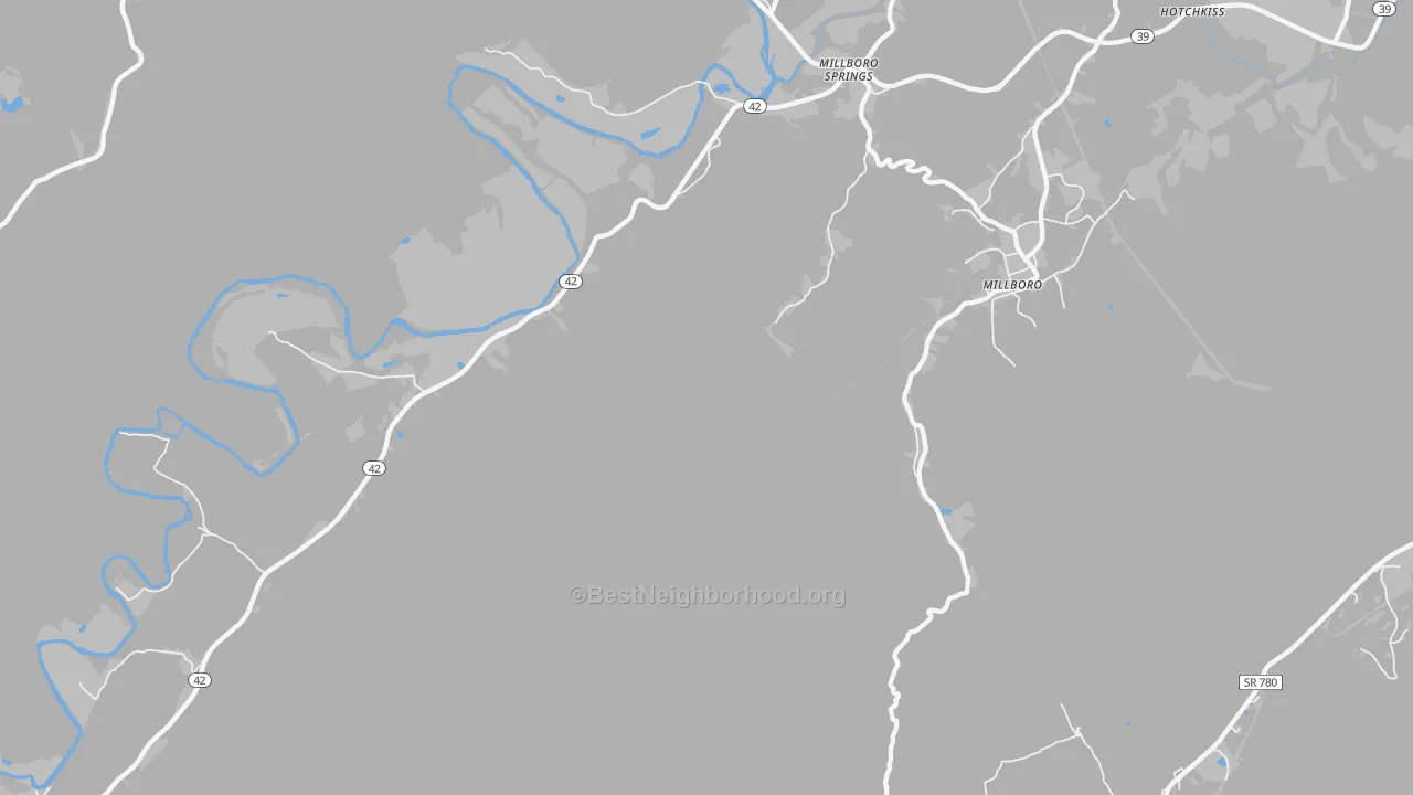 Transit Grade map of Millboro Springs, VA