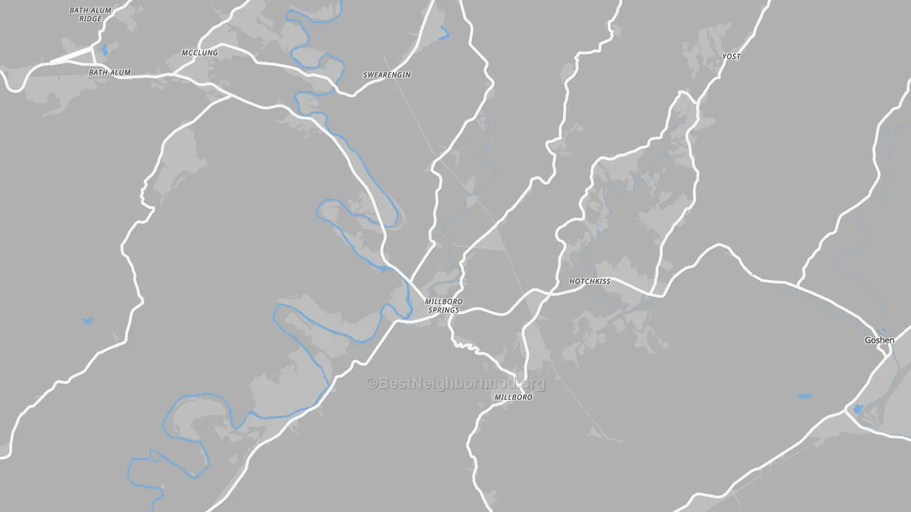 Transit Grade map of Millboro, VA