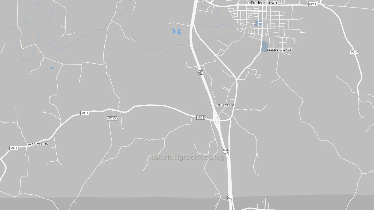 Transit Grade map of Millcreek, MO