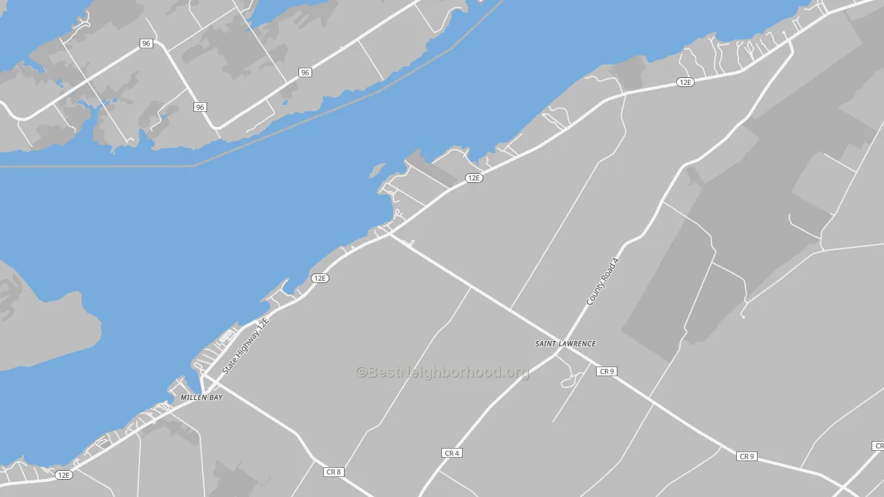 Transit Grade map of Millen Bay, NY