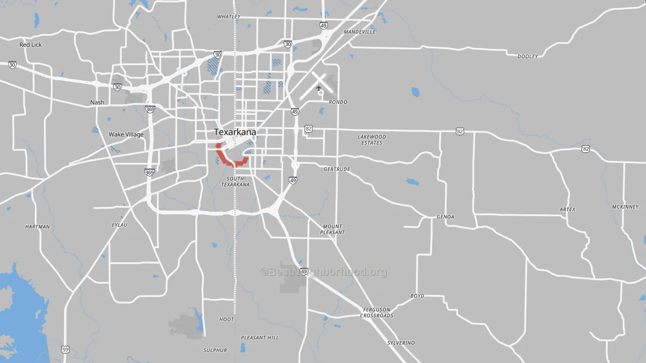 Transit Grade map of Miller County, AR