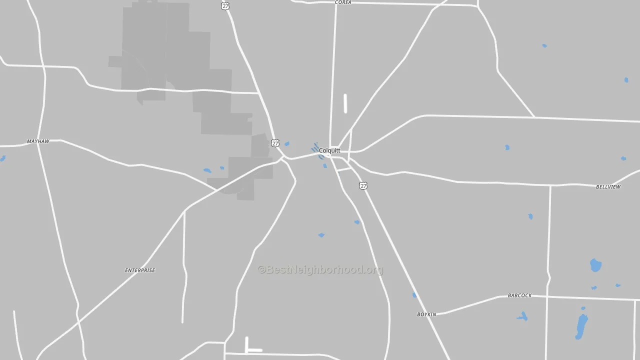 Transit Grade map of Miller County, GA