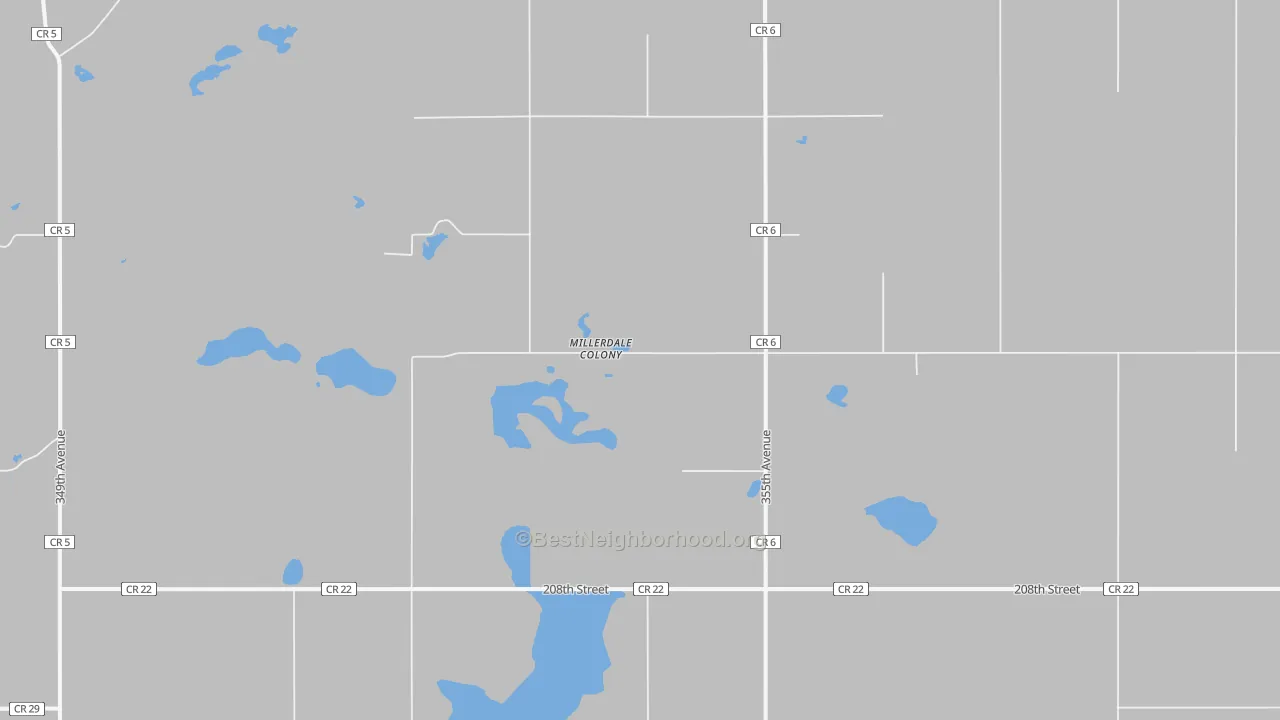 Transit Grade map of Miller Dale Colony, SD