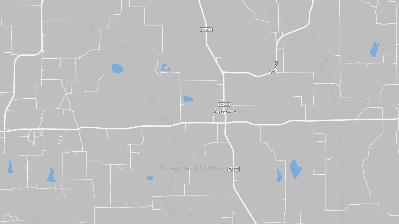 Transit Grade map of Miller Grove, TX
