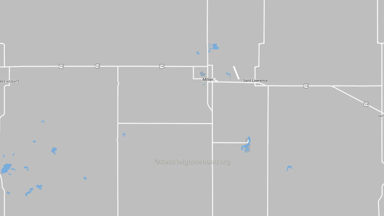 Transit Grade map of Miller, SD