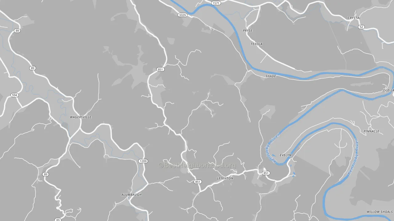 Transit Grade map of Millers Creek, KY