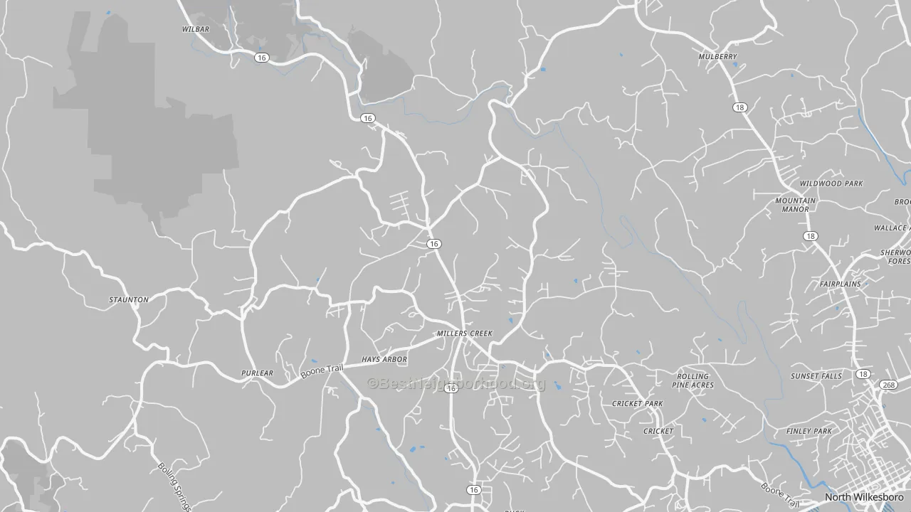 Transit Grade map of Millers Creek, NC