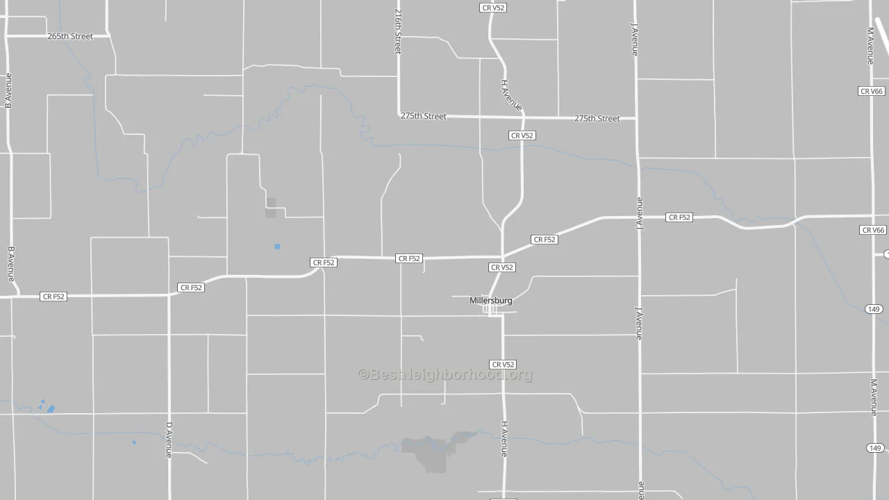 Transit Grade map of Millersburg, IA