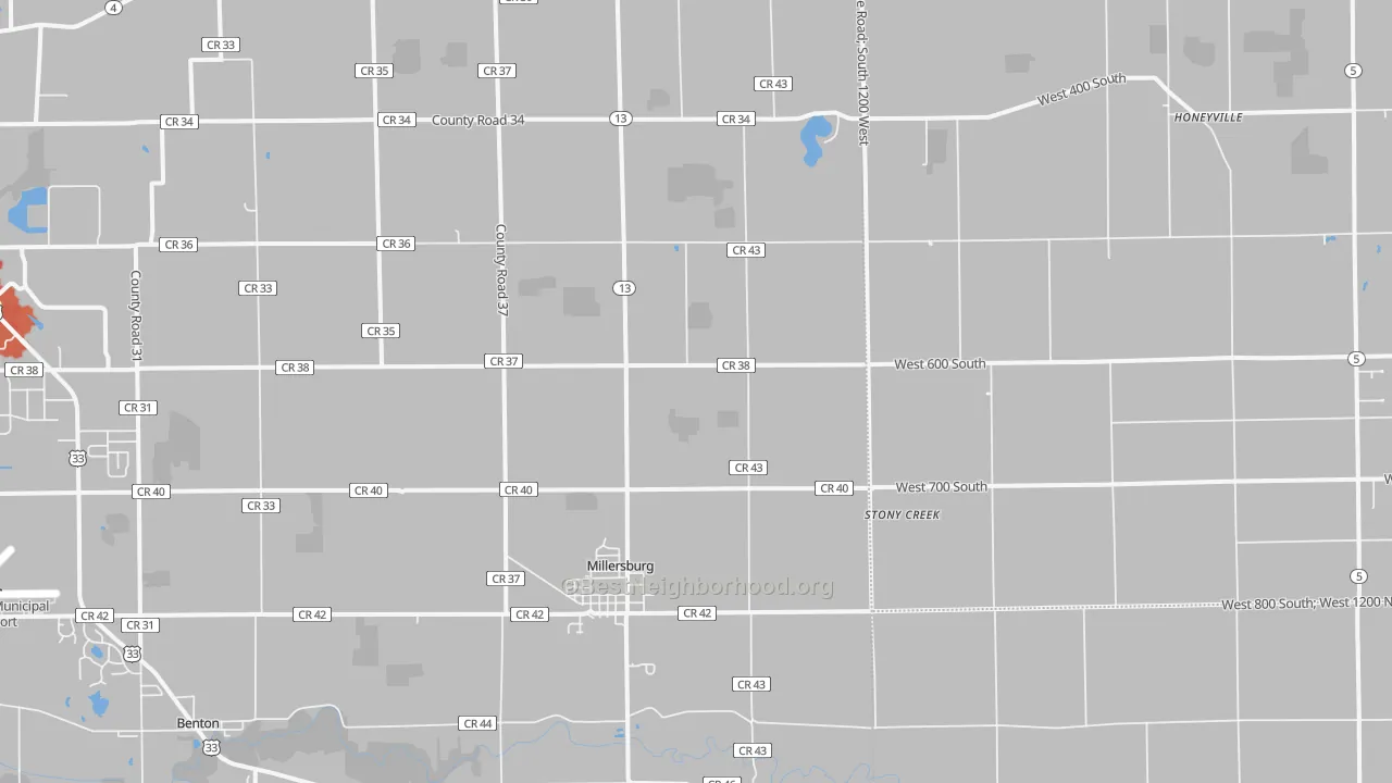 Transit Grade map of Millersburg, IN