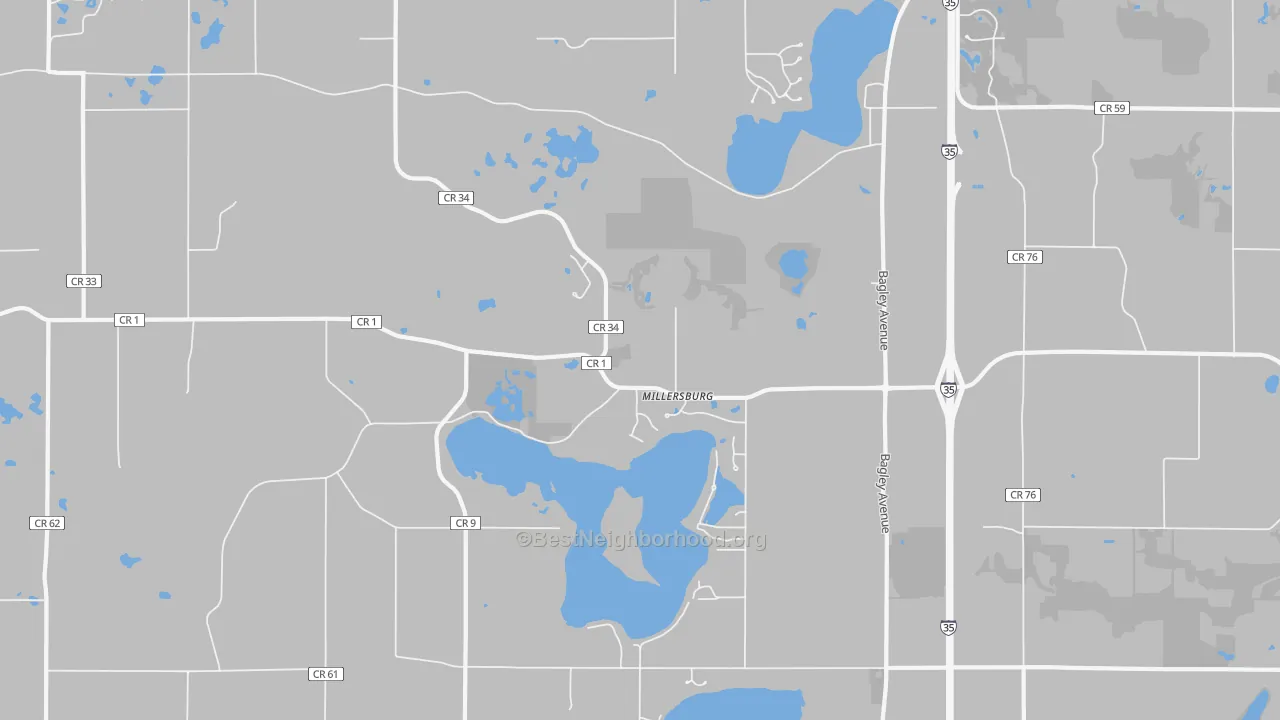 Transit Grade map of Millersburg, MN