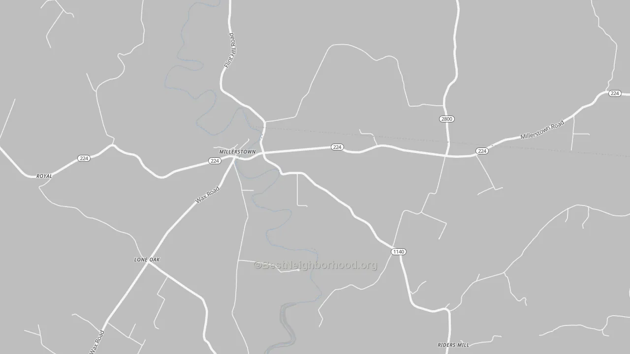 Transit Grade map of Millerstown, KY