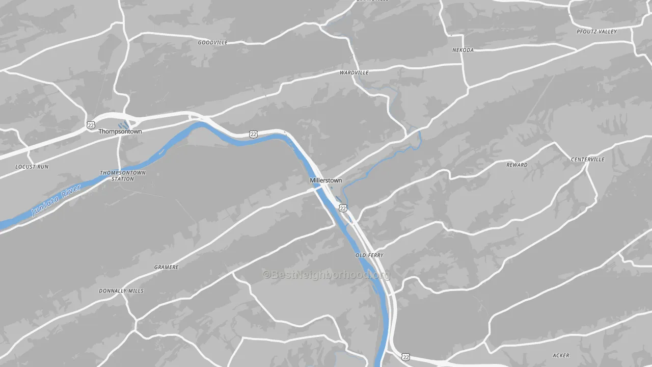 Transit Grade map of Millerstown, PA