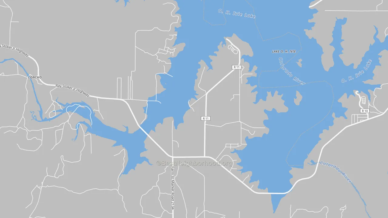 Transit Grade map of Millersview, TX